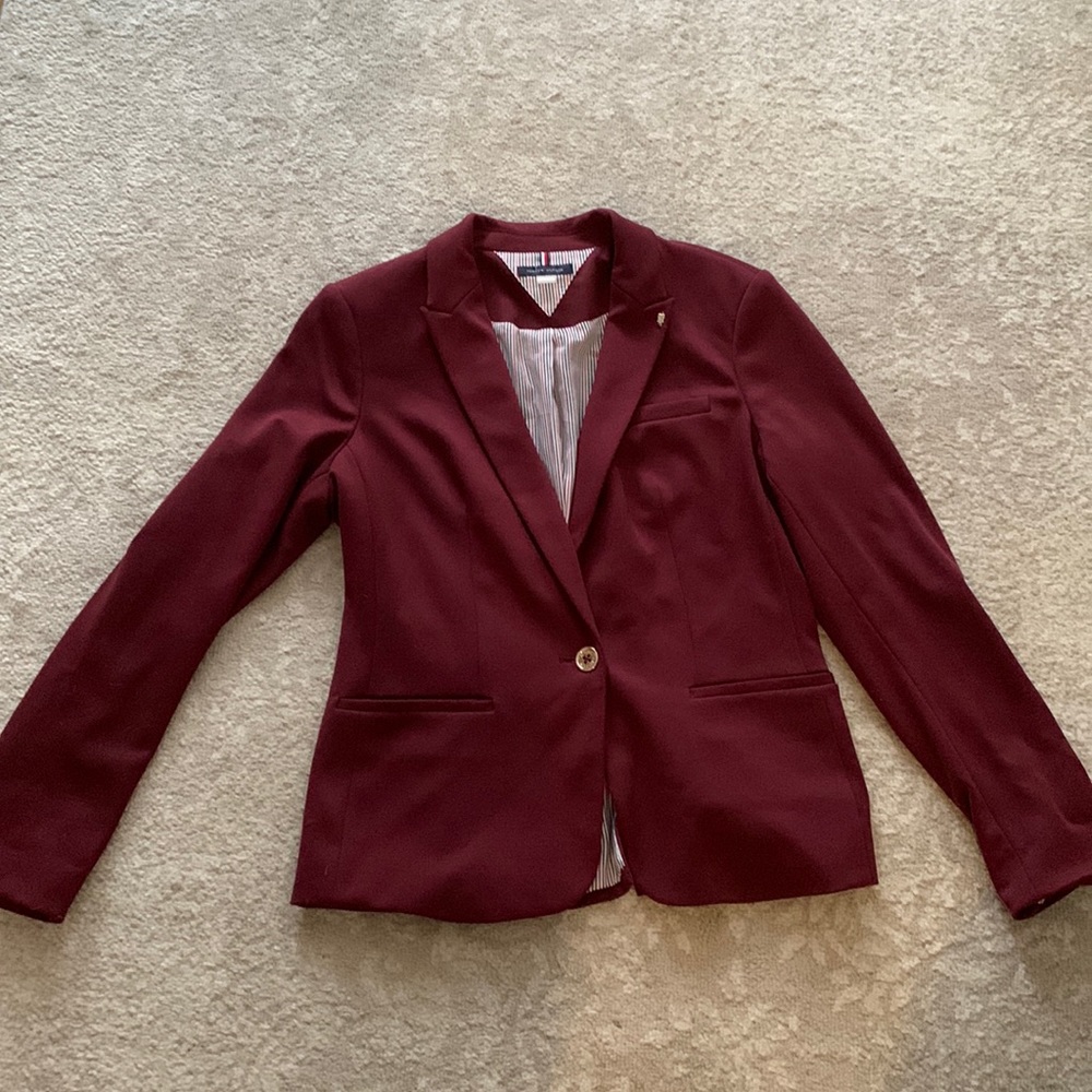 Tommy Hilfiger maroon blazer